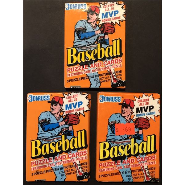 1990 DONRUSS Baseball wax packs (3)