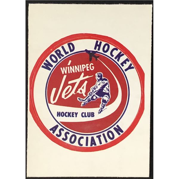 1972-73 O-PEE-CHEE TEAM LOGOS STICKER INSERT - WINNIPEG JETS
