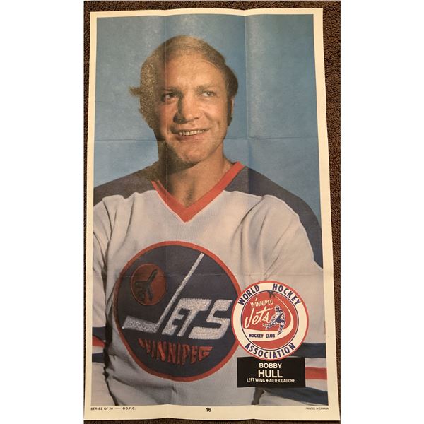 1973-74 O-PEE-CHEE WHA POSTERS - BOBBY HULL (HOF)
