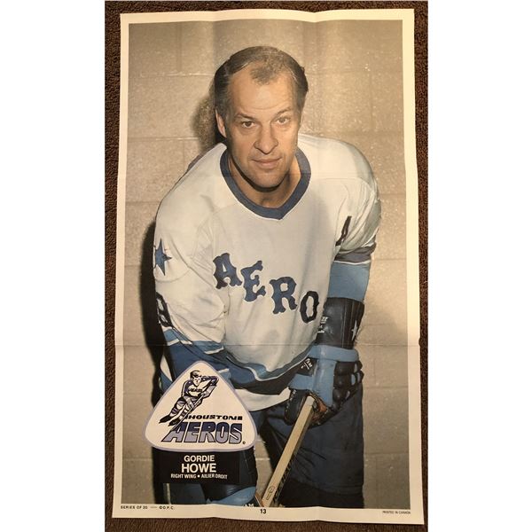 1973-74 O-PEE-CHEE WHA POSTERS - GORDIE HOWE (HOF)