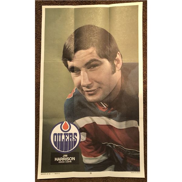 1973-74 O-PEE-CHEE WHA POSTERS - JIM HARRISON