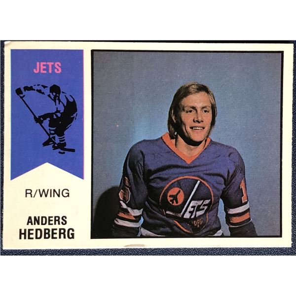 1974-75 O-PEE-CHEE ANDERS HEDBERG ROOKIE CARD