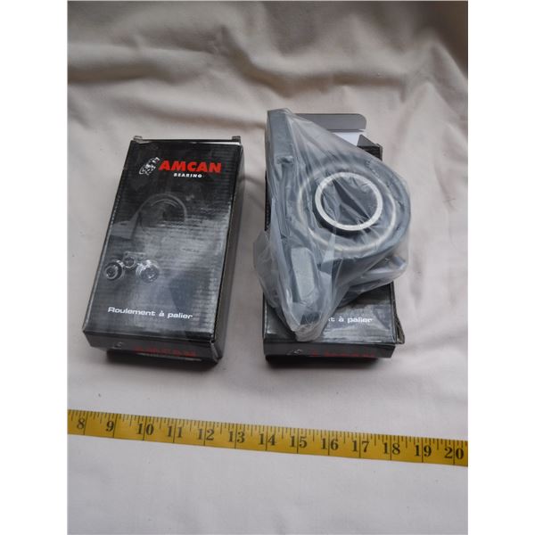 AMCAN Pollow Block Bearings | Part # UCP208G | Set of 2 | New