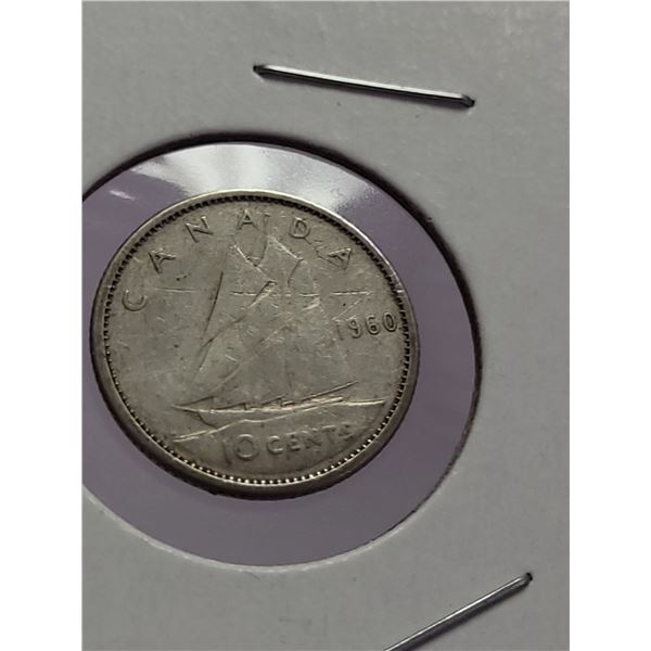 Silver | 1960 Canada Dime | In 2x2 Flip