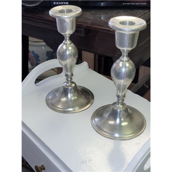 Pair of Silver Candlestick Holders | Puro Indonesia