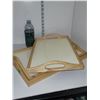 Image 1 : Set of 3 Wooden Serving Trays | 3 Different Sizes
