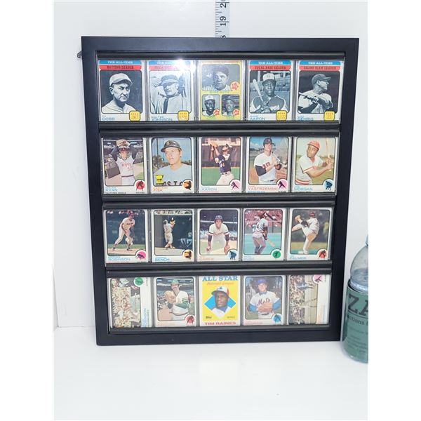 Framed | 20 Baseball Cards | Babe Ruth | Ty Cobb | Etc