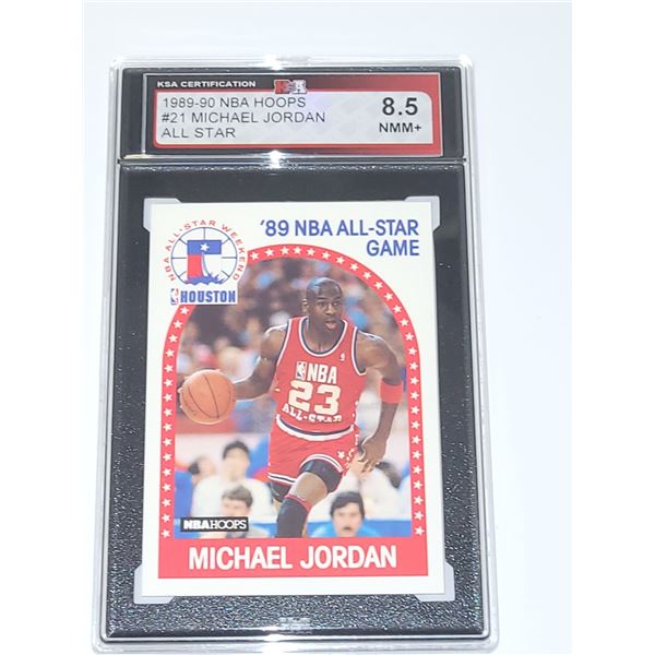 KSA | 1989-90 NBA Hoops | #21 Michael Jordan | All Star | 8.5 NMM+