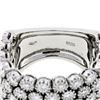 Image 9 : Wide 18K White Gold 2.72 ctw Diamond Flexible Milgrain Honeycomb Cluster Band Ri