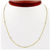 Image 1 : 14K Yellow Gold .12 ctw 6 Bezel Station Round Diamond by the Yard Chain Necklace