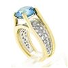 Image 9 : Vintage 18k TT Gold GIA FINE Round Brilliant Zircon Solitaire Pave Diamond Ring