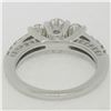 Image 5 : 14k White Gold 1.50 ctw Oval 3 Stone Diamond Promise Engagement Ring w/ Accents