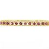 Image 3 : Vintage Victorian Revival 14k Gold 2 ctw Ruby Engraved Side Hinged Bangle Bracel