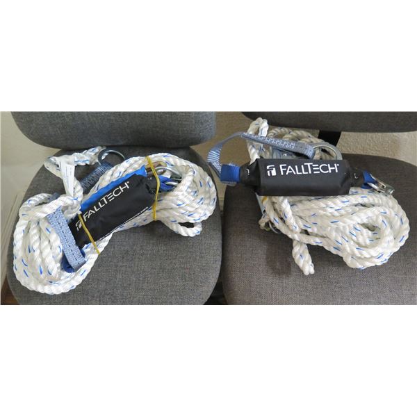 Qty 2 Falltech Rope Lifelines w/ Hooks