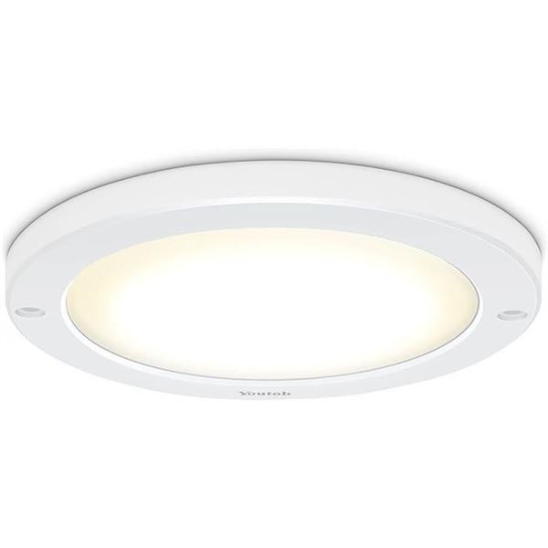 Youtob LED Flush Mount Ceiling Light, 15W 100 Watt Equivalent,  (Cool White 4000K-White)