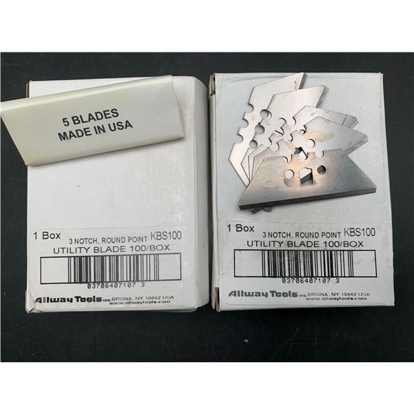 3 Notch, Round Point Utility Blade (2 x 100ct)