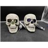 Image 2 : Skull Indoor Decor with Color-Changing Lights (2ct)