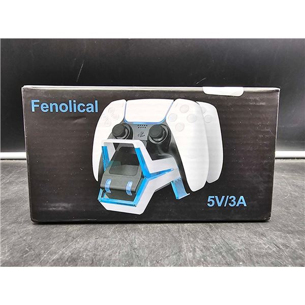 Fenolical PS5 Controller Charger Station with 5V/3A AC Adapter for Dualsense Controller & Edge Contr
