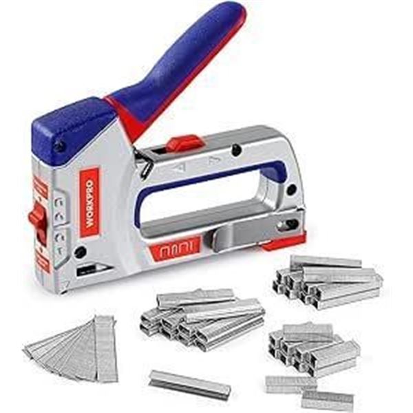 WORKPRO Heavy-Duty Staple Gun Kit, 4-in-1, Manual Brad Nailer with 3000 Staples and 1000 Brad Nails,