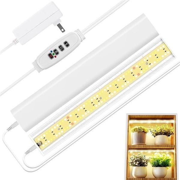 FOXGARDEN Grow Light Strip for Indoor Plants, Full Spectrum 192 LED Bright Grow Lamp with Auto On/Of