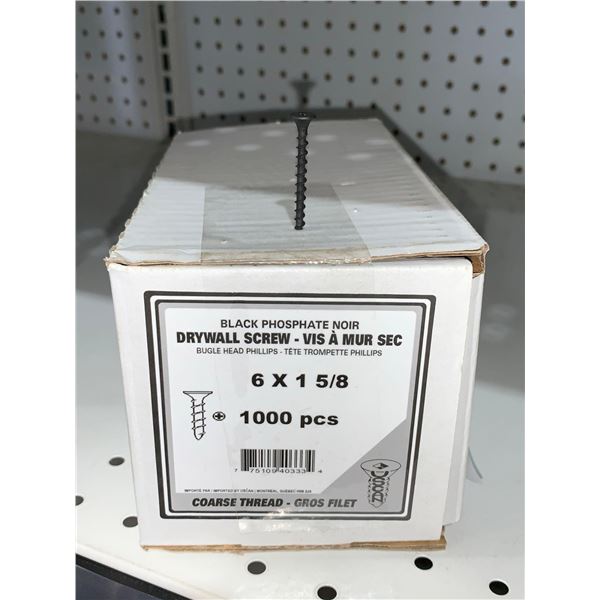 Black Phosphate Drywall Screws Bugle Head Phillipsn 6 x 1 5/8 1000 Pcs Course Thread