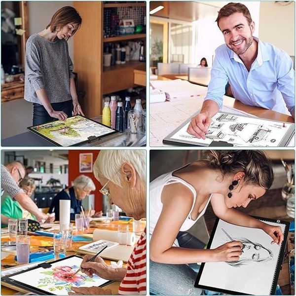 A3 Light Board, Light Pad for Diamond Painting, comzler 6 Levels&Stepless Dimmable Light Box for Tra