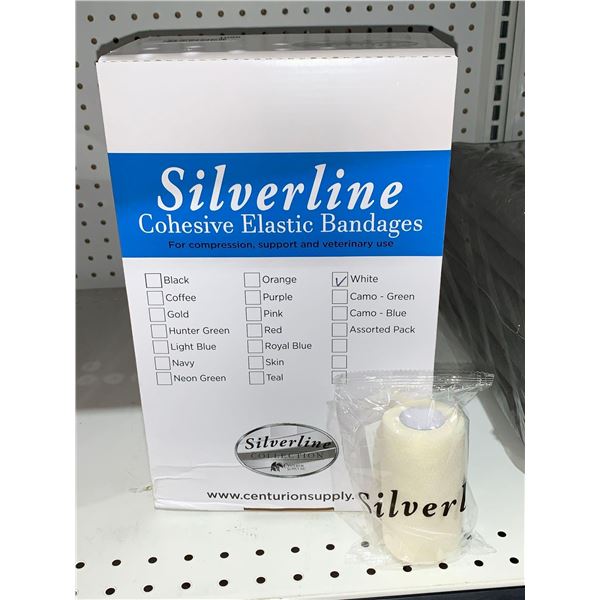 Silverline Cohesive Elastic Bandage 10cm x 4.5 Meter White x 18