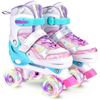 Image 1 : Runcinds Toddlers Roller Skates for Girls Kids, Adjustable 4 Size with Light Up Wheels