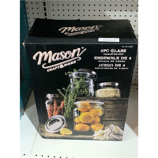 Mason 4pc Glass Canister Set