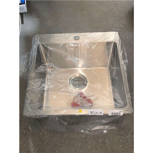 Stainless Steel Sink 20" x 21" x 9"