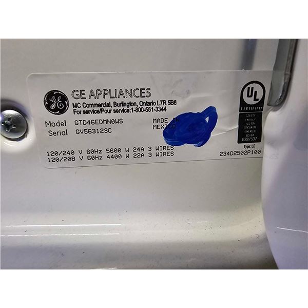 GE GDT46EDMN0WS Front Load Dryer