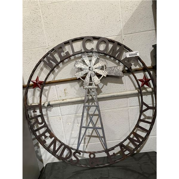 Koppers Metal Wall Art "Welcome Friends & Family"