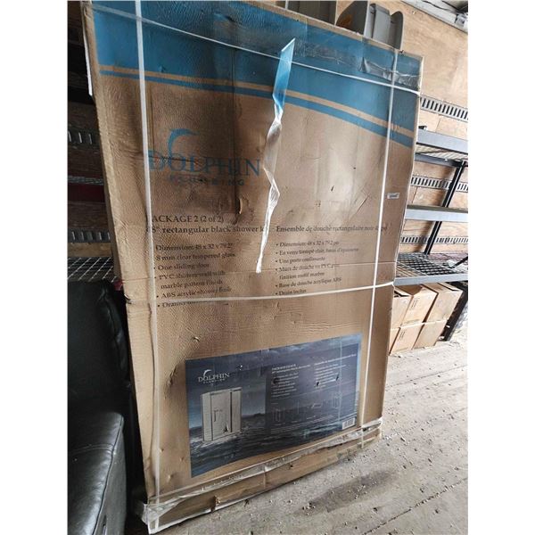 Dolphin Plumbing Back & Side Wall - Square Corner Shower  Box 1 of 3 and 2 of 3