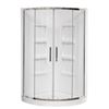 Image 3 : Dolphin 38"Round Shower Wall - White Acrylic  - No Doors, Wall Only