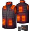 Image 1 : Topdot Heated Vest for Men with 7.4V Battery Pack, Ultra-thin Carbon Fiber Men's Heated Vest with 3 