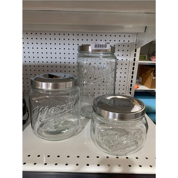Mason Craft & More 3-Pack-Gallon Bpa-free Canister Set