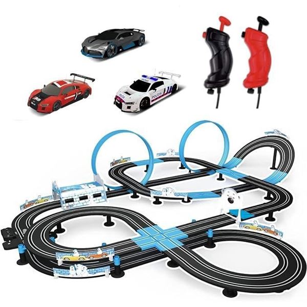 AGM MASETCH High Speed Series Tram Dual Track Set, 13.5m Electric Track with 3 Vehicles Official Lic