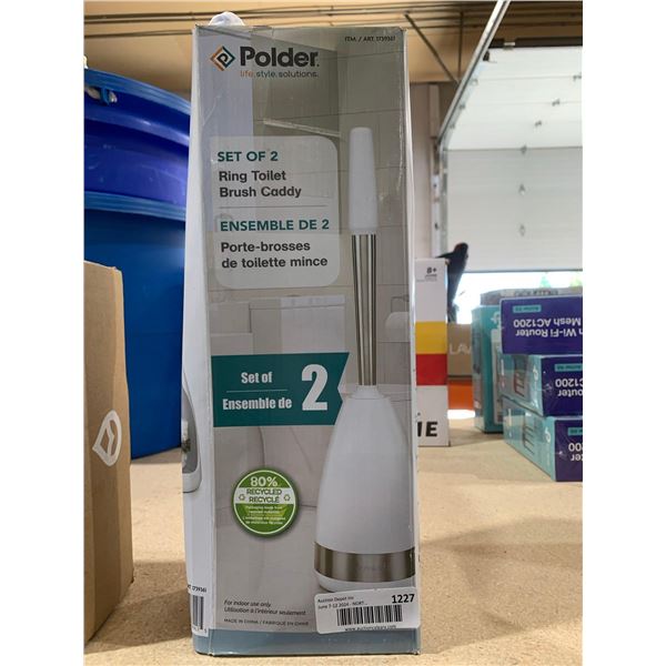 Polder Set of 2 Ring Toilet Brush Caddy