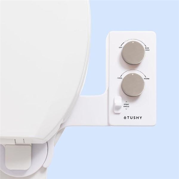 TUSHY Warm Water 3.0 Spa Bidet Toilet Seat Attachment | Non-Electric Self Cleaning Fresh Water Spray
