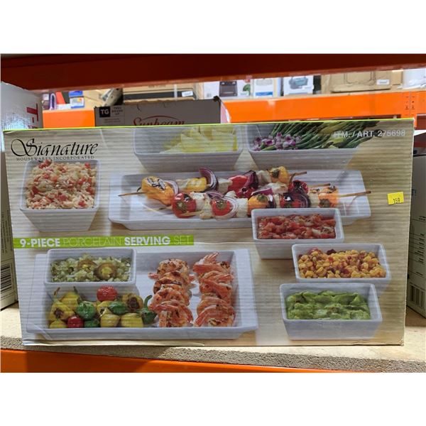 Signature Housewares Inc. 9 Piece Porcelain Serving Set