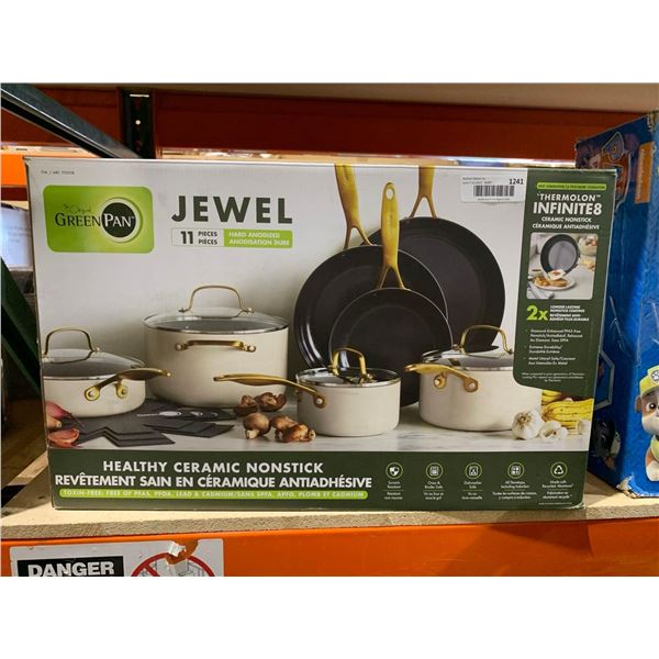 Green Pan Jewel 11 Pieces Hard Anodized Pot and Pan Set