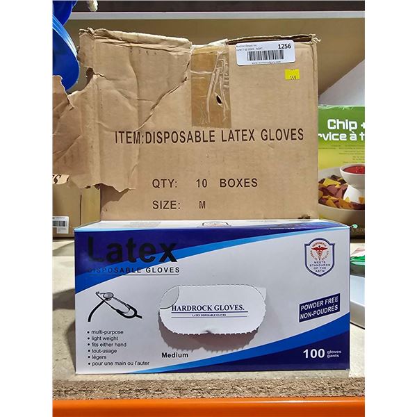 Hardrock Gloves Latex Gloves - 10x 100 gloves - Size Medium