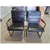 Image 1 : Lot of 2 Leather and Wood Chairs
