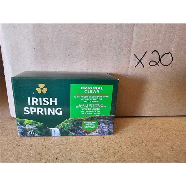 Lot of 20 Bars - Original Irish Springs Bar Soap