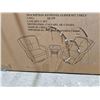 Image 3 : KD  Swivel Glider Set 3 Pc Patio Furniture with Blue Cushions - Unassembled, Still in box