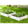 Image 1 : Lot of 2 4'x4'x11" -  White Resin Above Ground Garden Boxes