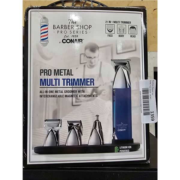 The Barber Shop Pro Series by Conair Pro Metal Multi Trimmer
