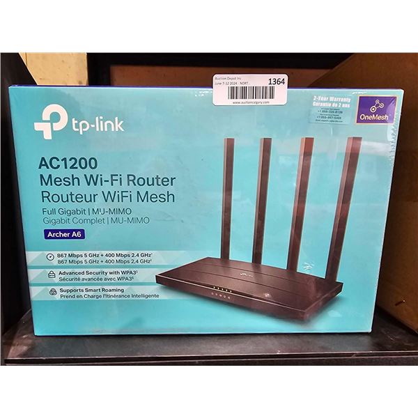 TP Link AC1200 Mesh WIFI Router