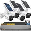 Image 1 : OOSSXX 6 Pack  Solar Camera Wireless Surveilance System