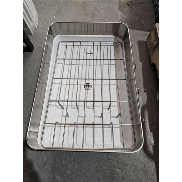 XL Metal Dish Drying Rack with Drain Hole